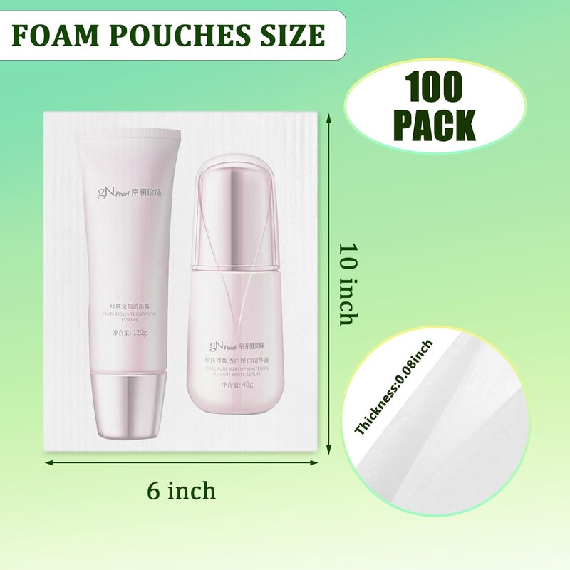 ALISWAT 100 Pack Foam Pouches 6x10 Inch, Cushion Foam Pouch for Protecting Fragile Items, Foam Packing Pouches for Moving, Storing and Packing supplies to Protect Glass, China and Dishes - Image 2